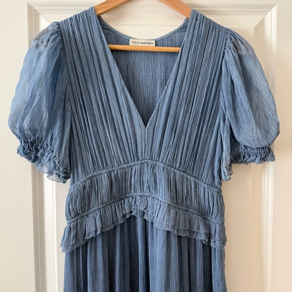 Ulla Johnson Elodie Silk Midi Dress in Slate - Picture 4 of 12